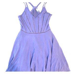 Boutique periwinkle flounce dress